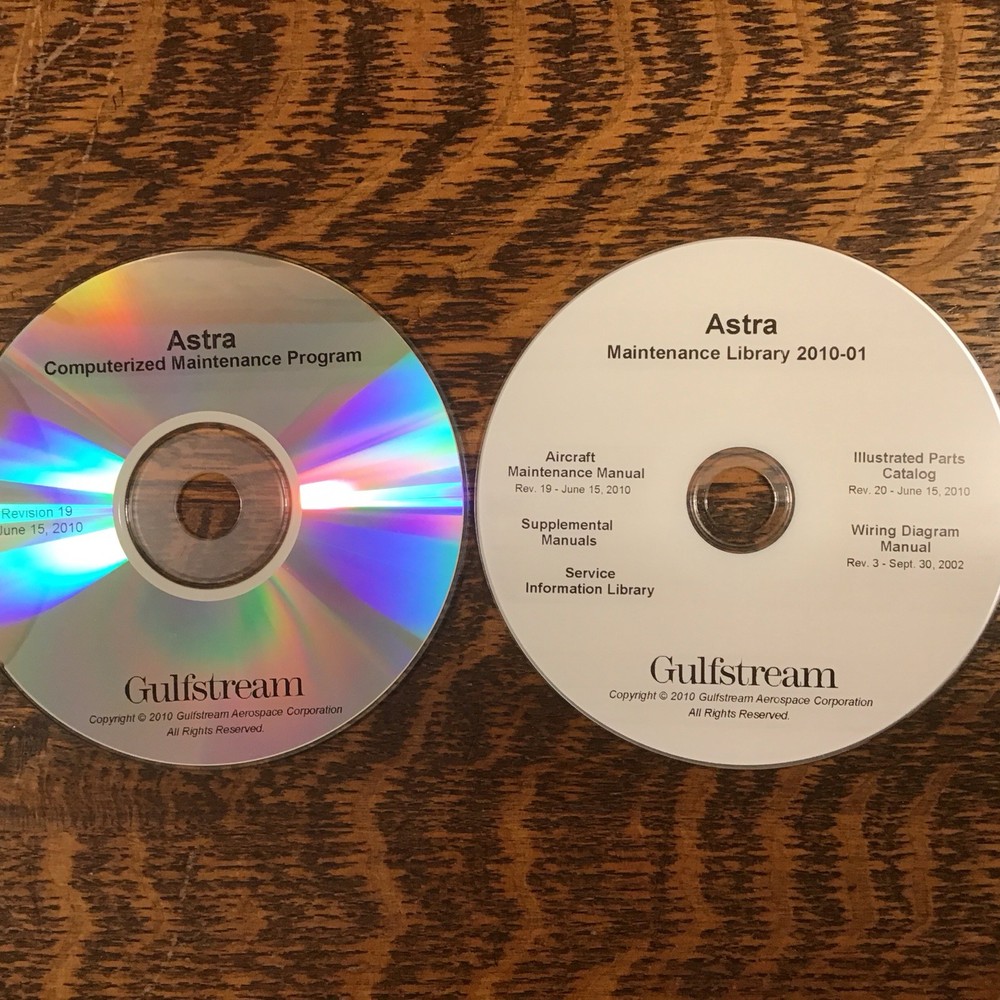 Gulfstream Astra Maintenance Library CD's