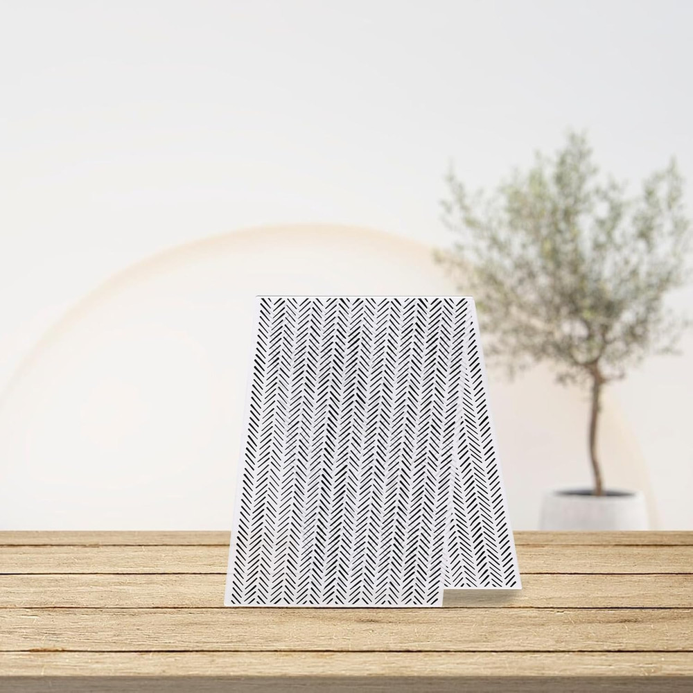 Chevron Herringbone Background Embossing Folder, Plastic Textured Impressions Ba
