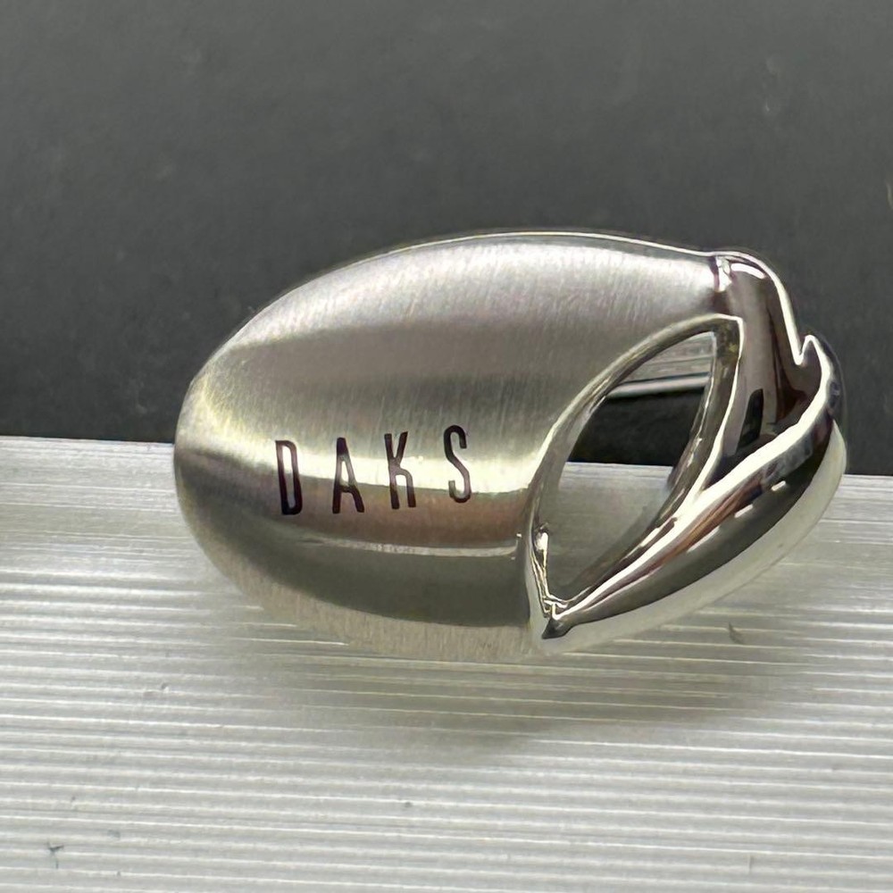 Daks Silver-Tone Cufflinks Button -USED- VG