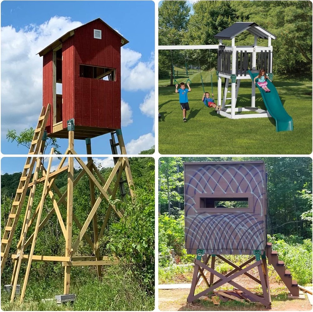 Angle Bracket Outdoor Compound Elevator Bracket for Deer Stand Hunting Blind 4X4