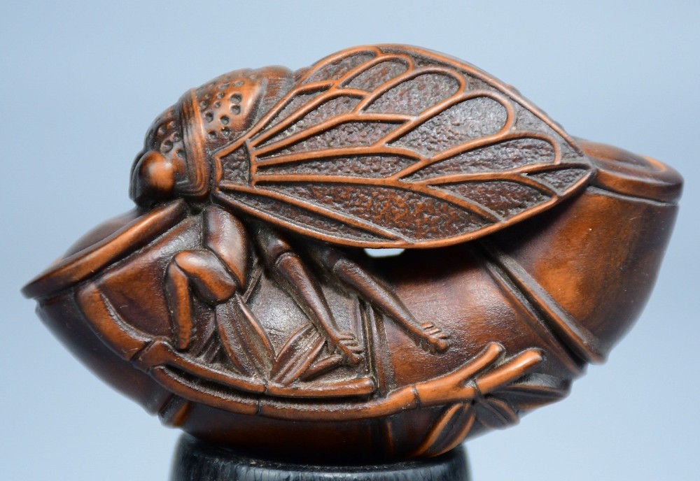 Exquisite Carved Boxwood Striking Display Piece