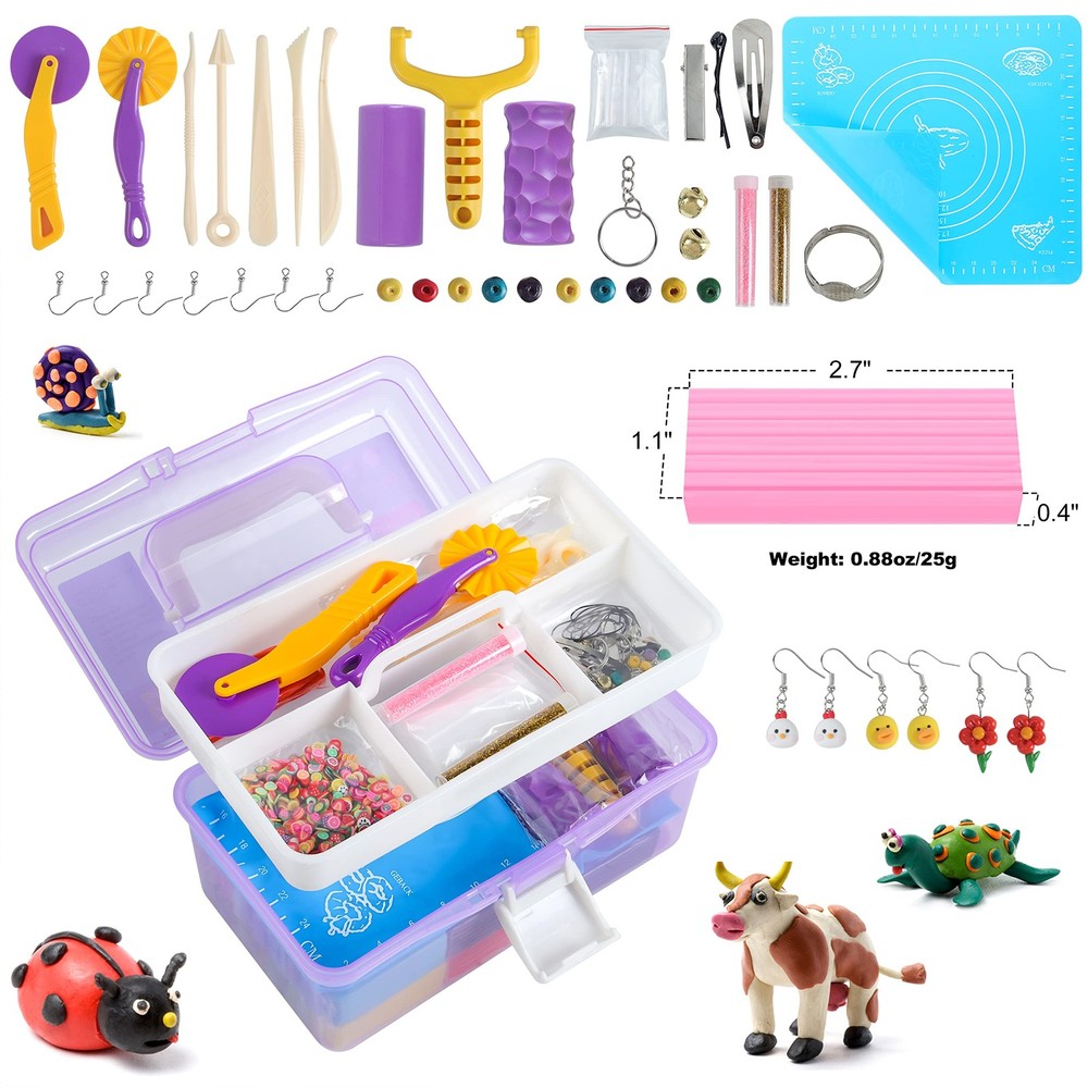 Polymer Clay 72 Colors, Modeling Clay for Kid Sets - Includes Sculpting Tools...