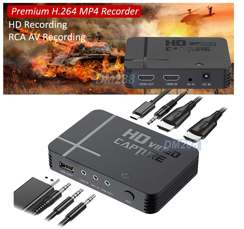 Premium Digital HD Video Recorder With 1080P RCA AV Input USB Input