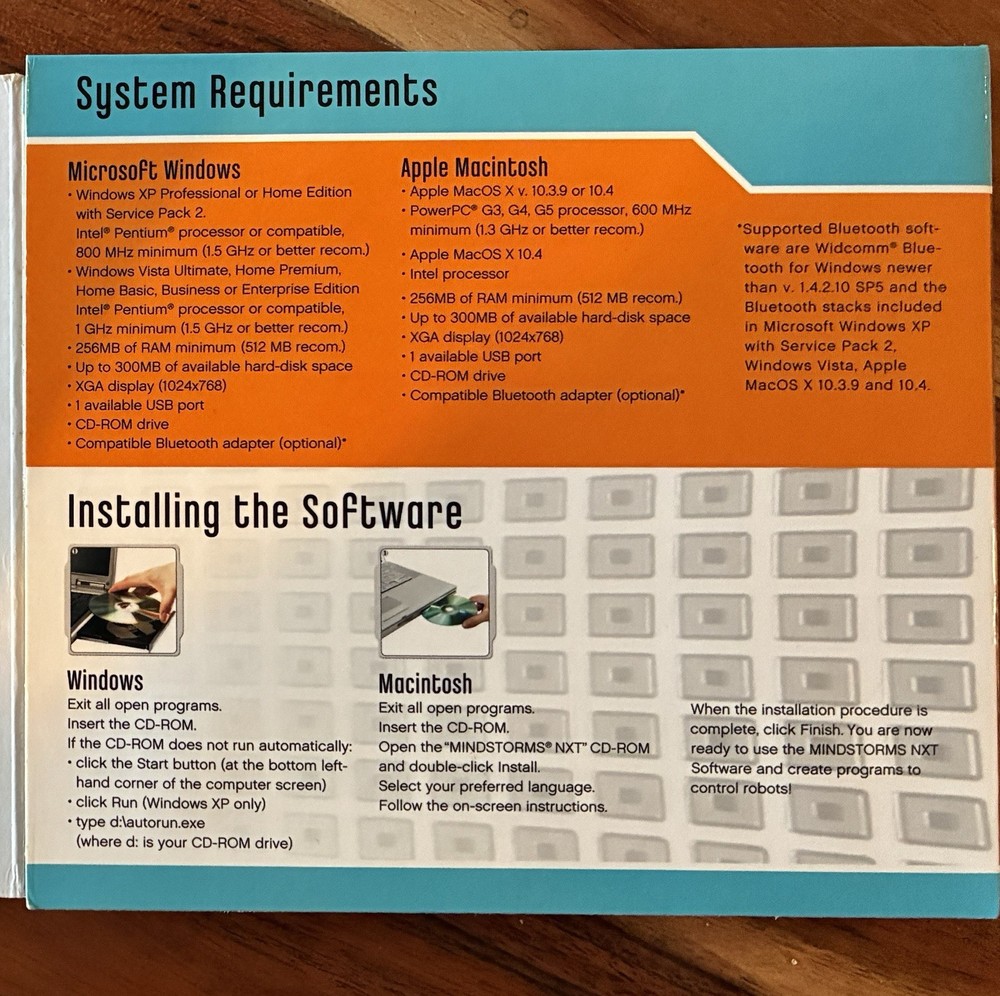 Lego Mindstorms Education NXT 2000077 Software V1.1 User Guide.