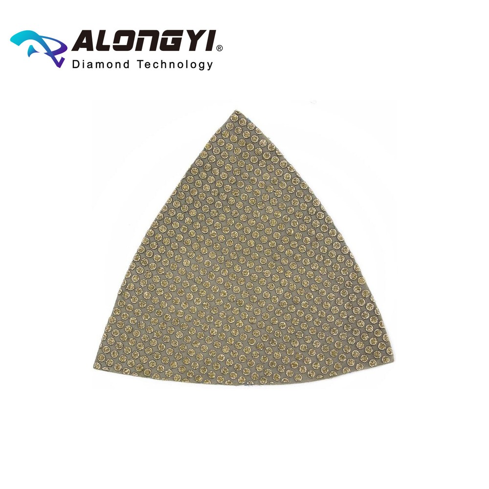4Pcs Diamond Triangular Sanding Pads for Oscillating Tools