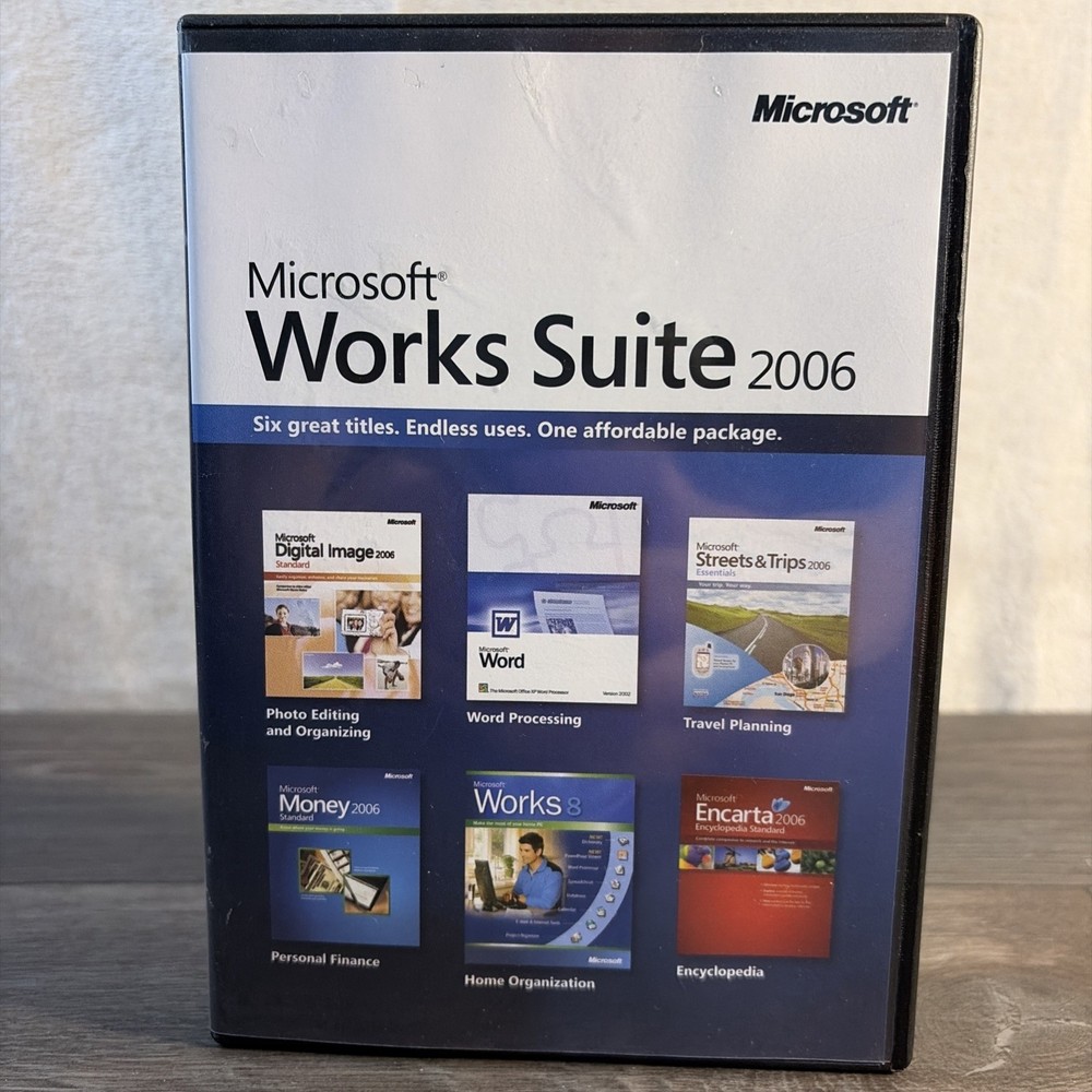 Microsoft Works Suite 2006 (CD ROM, 2005) SIX Discs