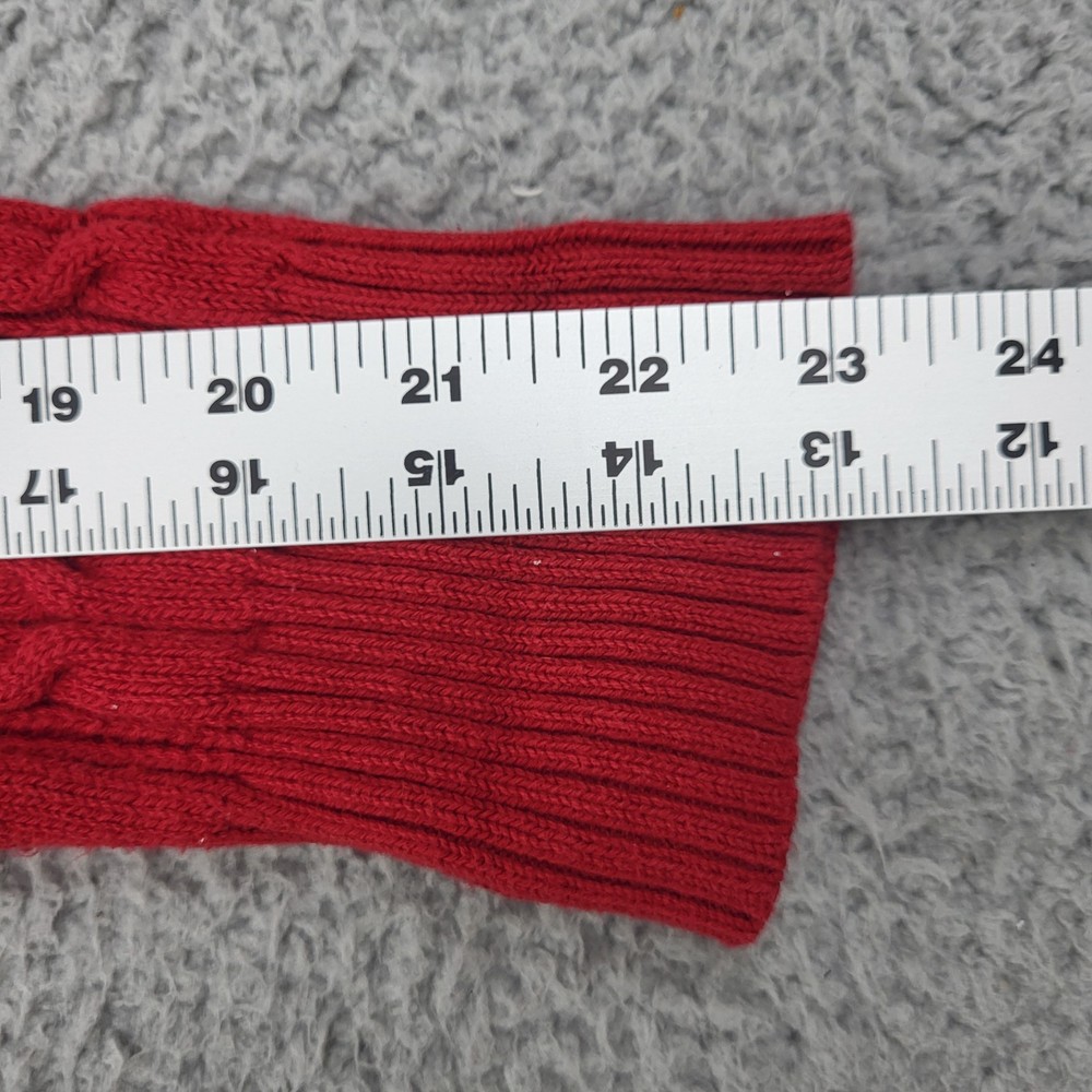 St. John's Bay Sweater Womens Medium Red Cable Knit Pullover