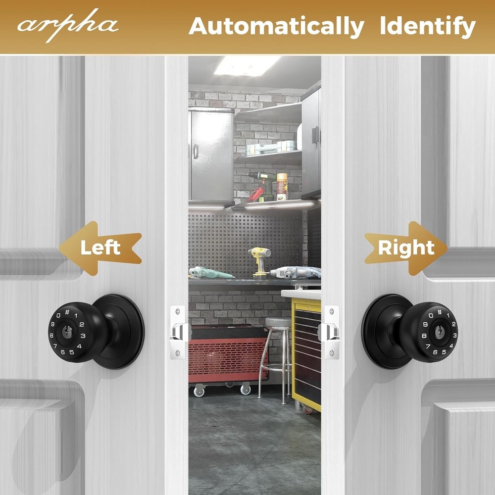 ARPHA Smart Keypad Door Knob Auto Lock Keyless Entry AntiPeeping Password Handle