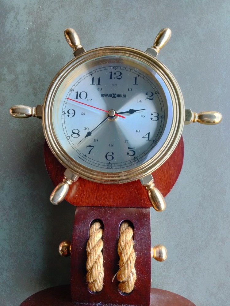 Howard Miller Brass Ships Wheel Clock