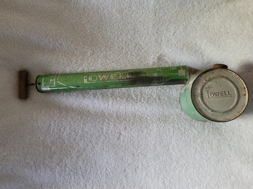 Vintage Tin Lowell Hardware Store Bug Sprayer
