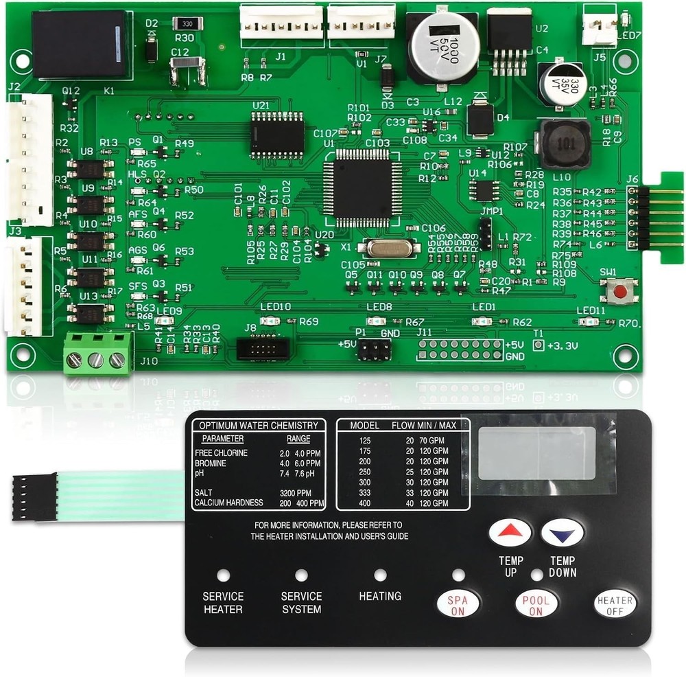 Upgrade Control Board Kit Replacement for Pool & Spa Heater - Fits MasterTemp, M