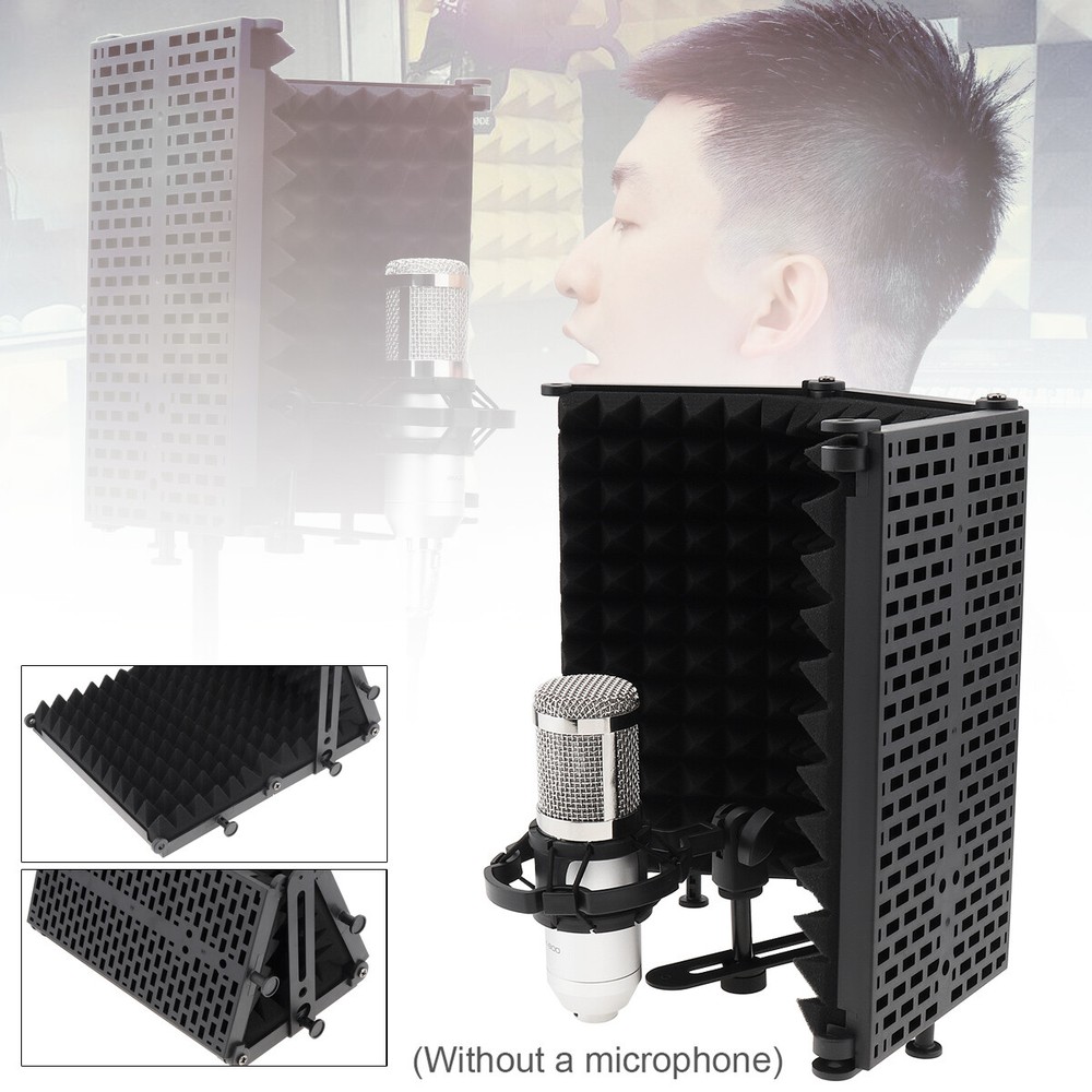 Microphone Isolation Shield Studio Mic Sound Absorbing Foam for Recording Studio