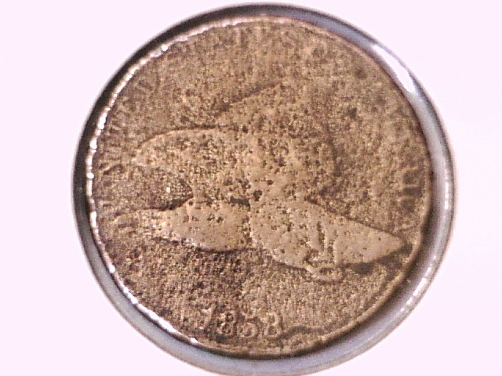 1858 Flying Eagle Cent Genuine Raw Ungraded 01320