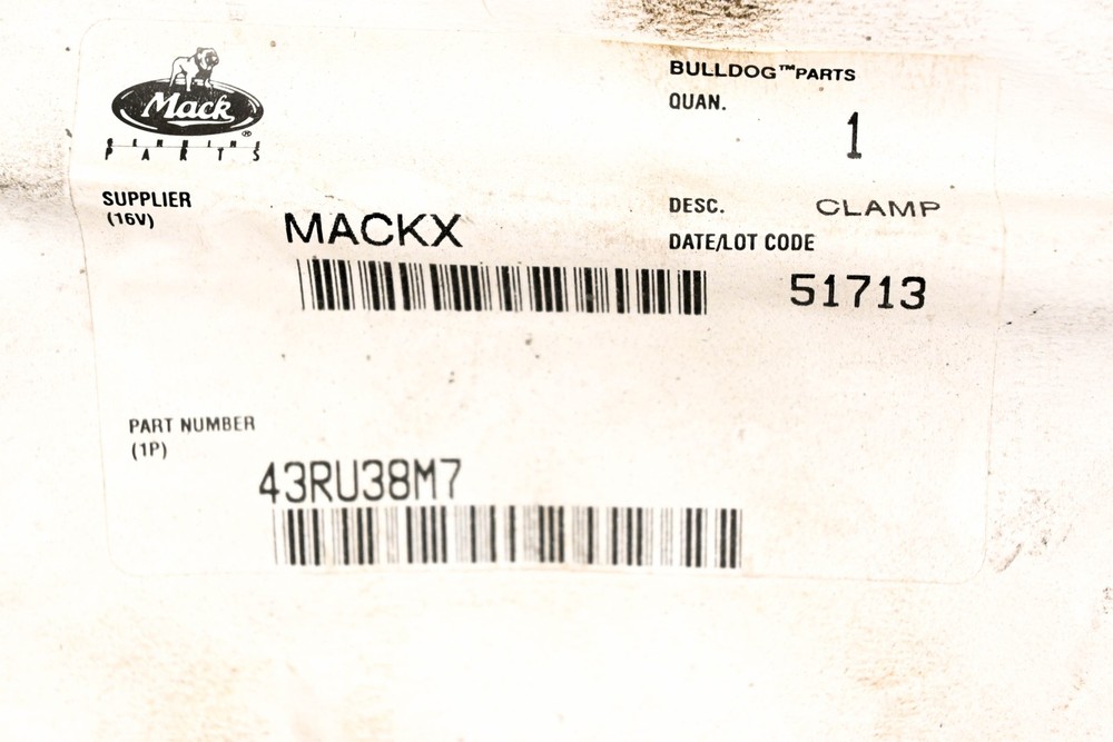 Mack 43RU38M7 Clamp J Bolt NOS