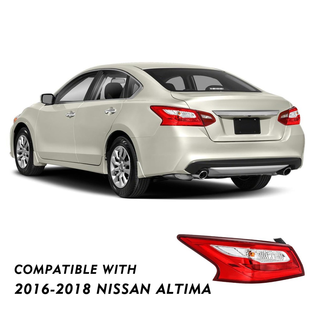 Altima Tail Light Assembly 2016-2018 Brake Light Bulbs Included Driver Left Side