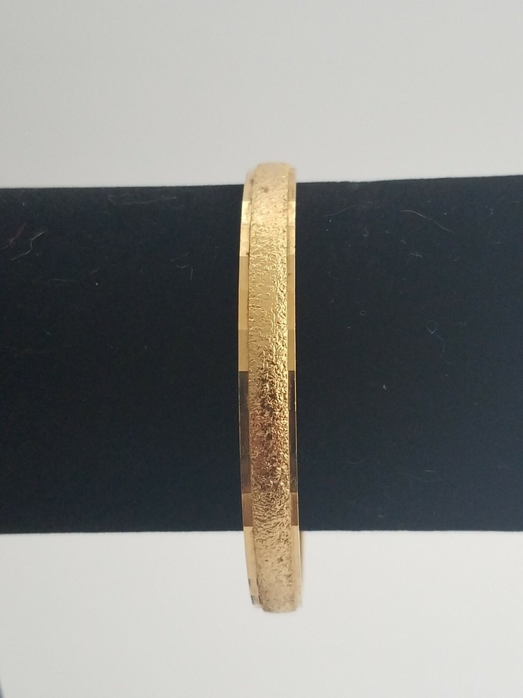 Monet gold tone textured bangle bracelet