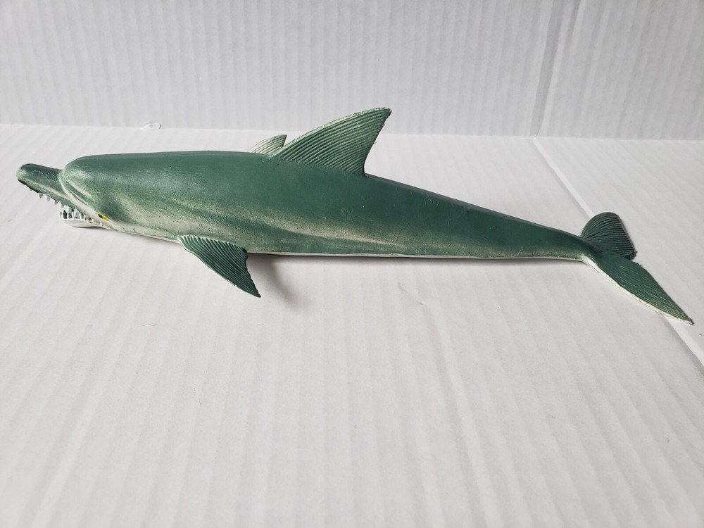 Vintage 11" Plastic Rubber Dolphin KO Shark Toy!