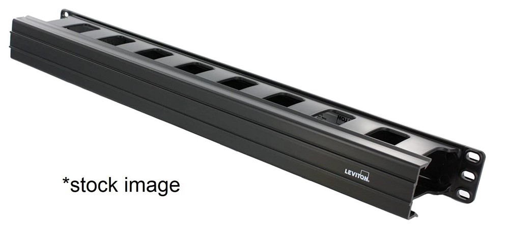 Leviton 1U 19" Server Rack Wire Management System-Rack Mount 8 Slots plastic