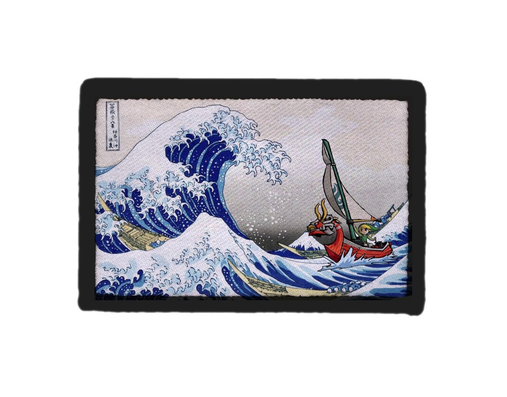 Link In Boat Kanagawa Wave Zelda Patch Morale Hook [sub]