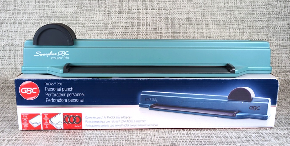 GBC ProClick P50 Personal Punch 6 Sheet Manual Binding Machine