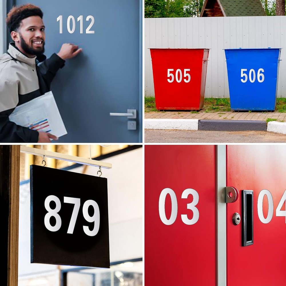 Reflective Mailbox Numbers for Outside - 30 Pcs Waterproof White