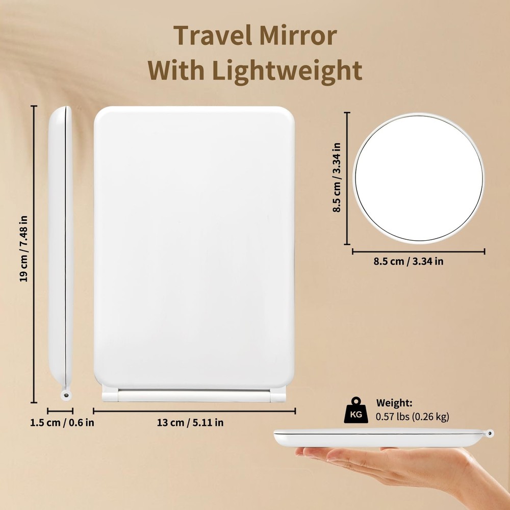 Vanity Mirror with Lights, Dimmable Touch Screen Makeup Mirror with 3 Color L...