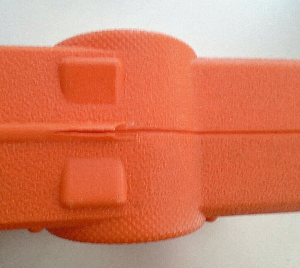 Vintage Orange Car Shaped Tool Box Includes Original Sockets