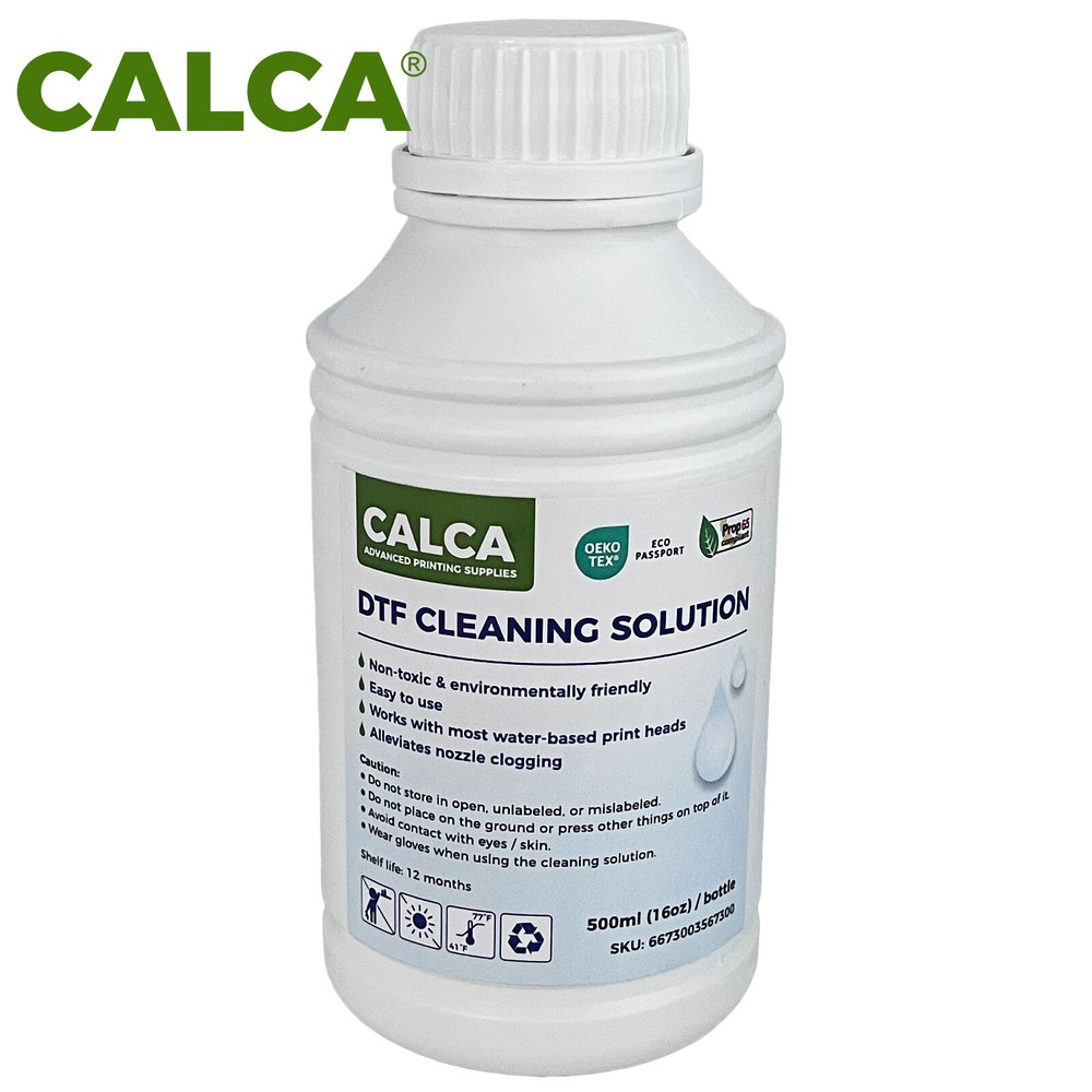 CALCA 500ML DTF Ink Cleaning Solution for Water-based Epson Printheads 16oz
