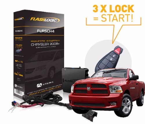 FLASHLOGIC ADD-ON REMOTE START FOR DODGE RAM 1500 2009 EASY INSTALL
