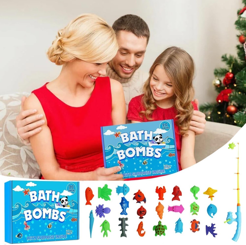 Bath Bombs for Kids with Surprise Inside, 20 Pack Handmade Bath Bomb Gift Set
