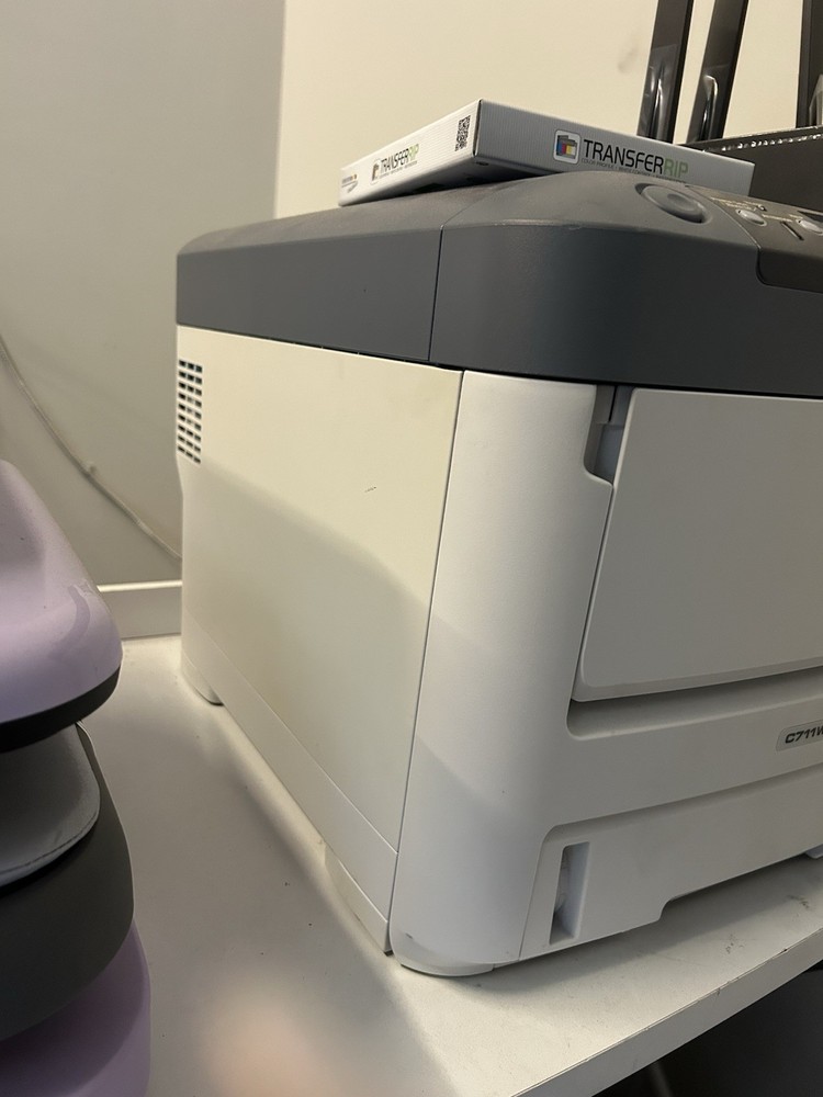 Oki C711WT White Toner Laser Printer W/ Transfer Rip Software