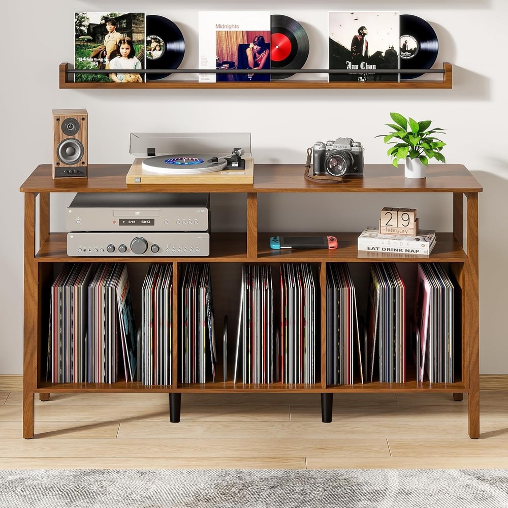 Large Record Player Stand,Mid Century Turntable Stand Table