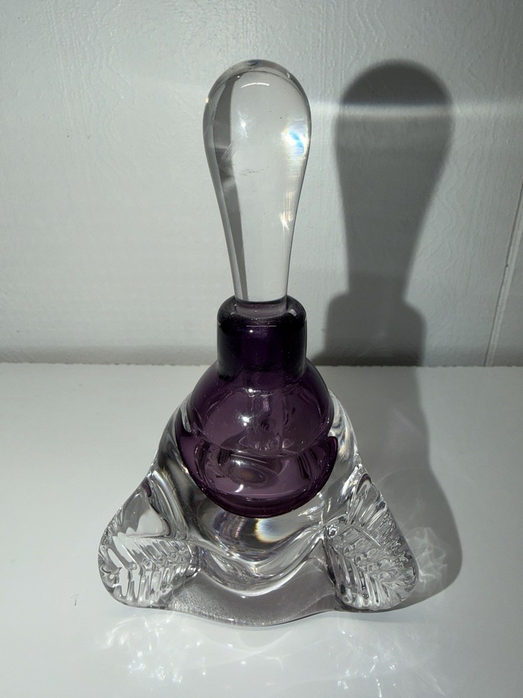 Loretta Eby Purple Perfume Bottle Signed Beautiful Condition