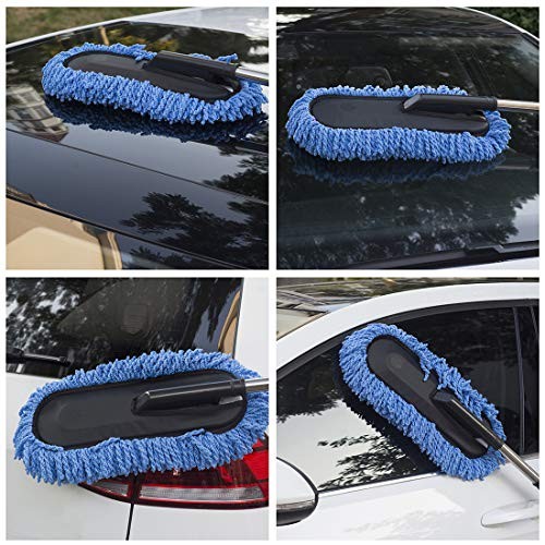 (3 Pack) Microfiber Car Duster Exterior Scratch Free, Extendable Handle
