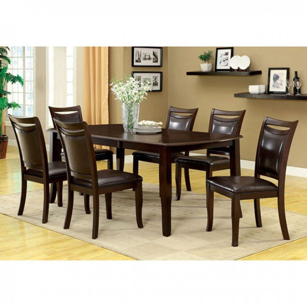Benzara Woodside Contemporary Dining Table, Expresso Finish