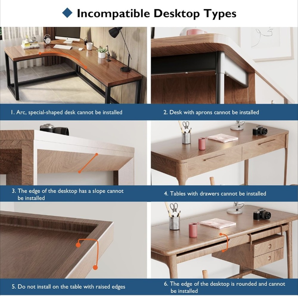 BONTEC Small Keyboard Tray Under Desk, Pull Out Keyboard and Mouse Tray with