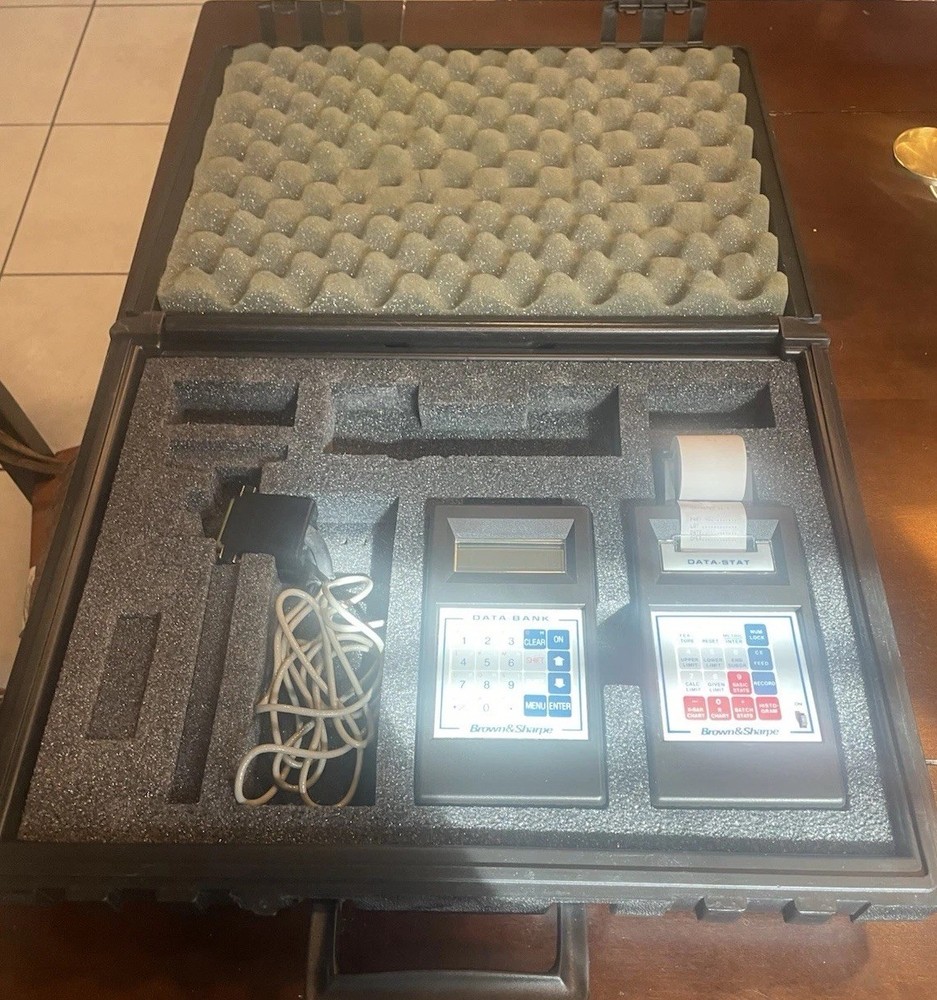 Brown & Sharpe 599-1201 & 599-1300 Data Stat Smart Processor and Printer, w/case