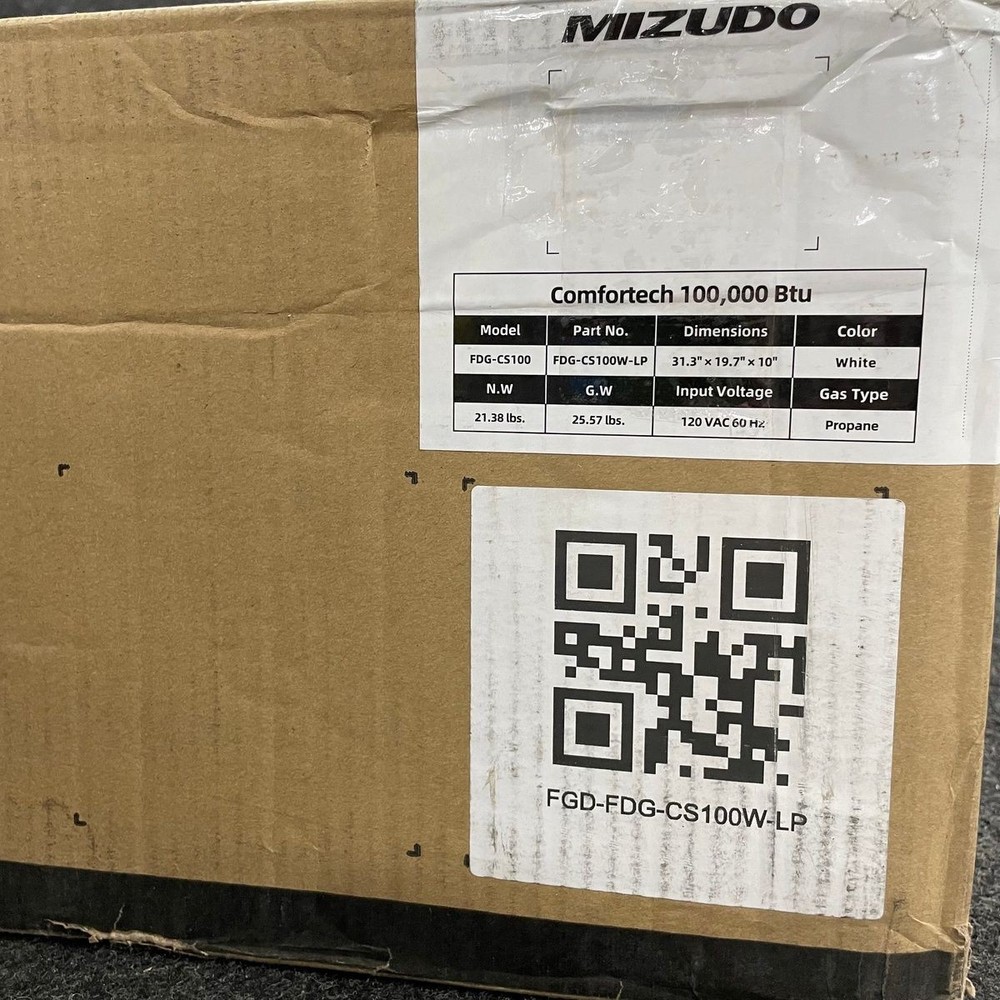MIZUDO FDG-CS100 14L Propane Indoor Tankless Water Heater 100,000BTU/HR *