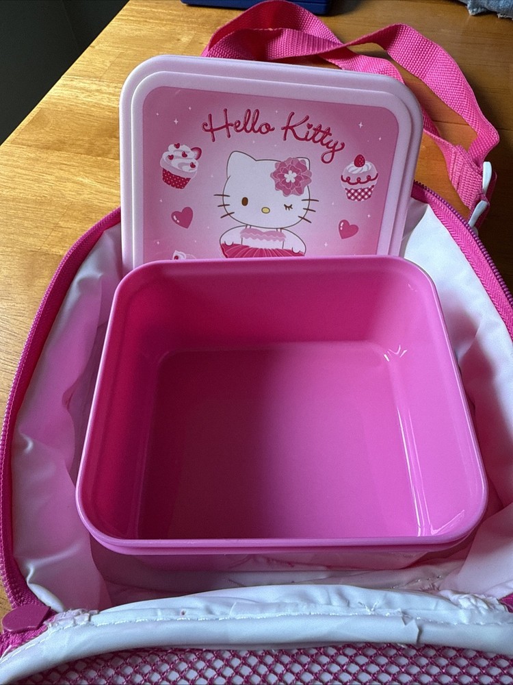 Hello Kitty Toddler Sized Lunchbox Kit Pink. Great Condition
