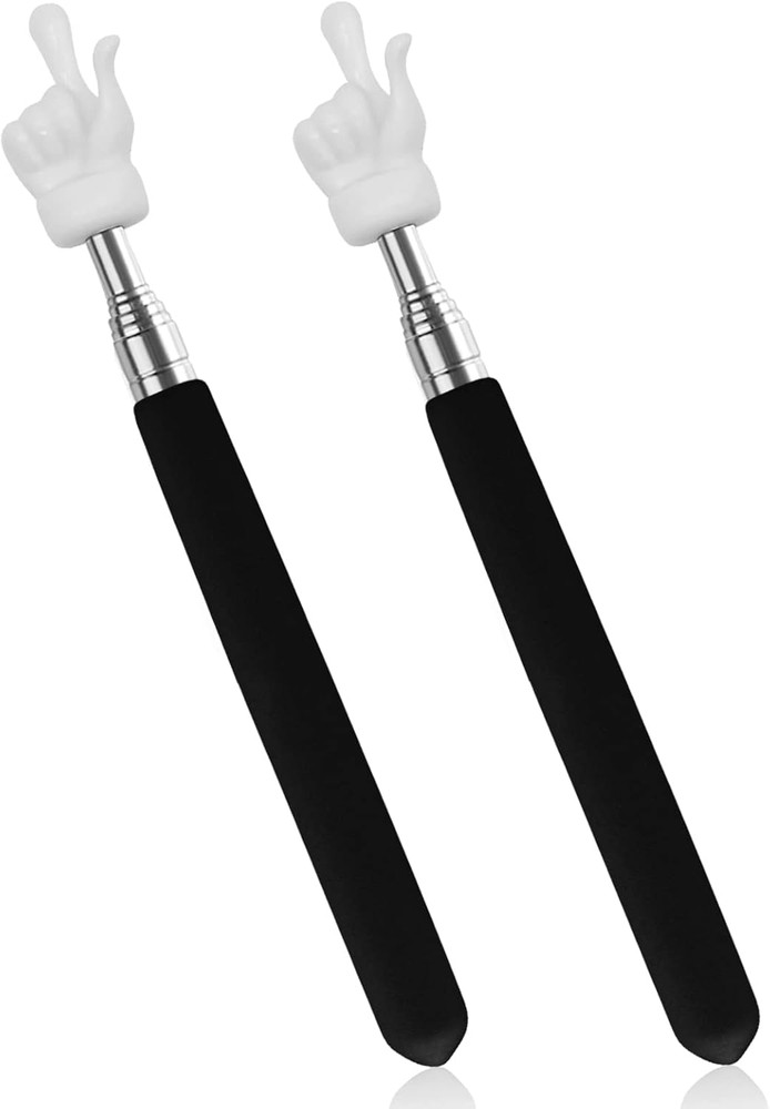 2Pcs Telescopic Teachers Pointer, Extendable Hand Pointer Finger Pointer Stick,