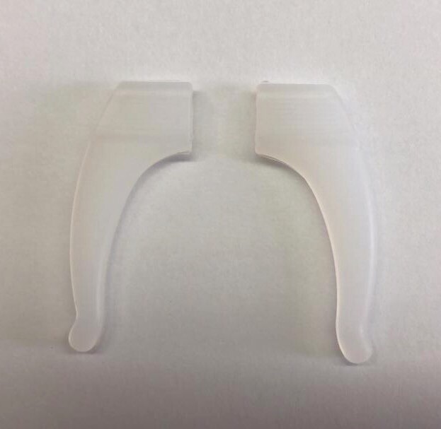 Soft Silicone CLEAR and BLACK Temple Tips - Ear Hook Retainers for Eyeglasses