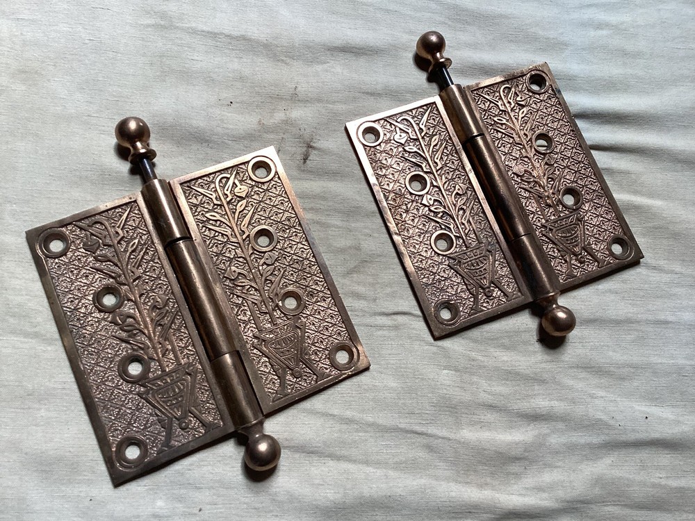 Eastlake Hinges, Solid Brass. 5” X 5”