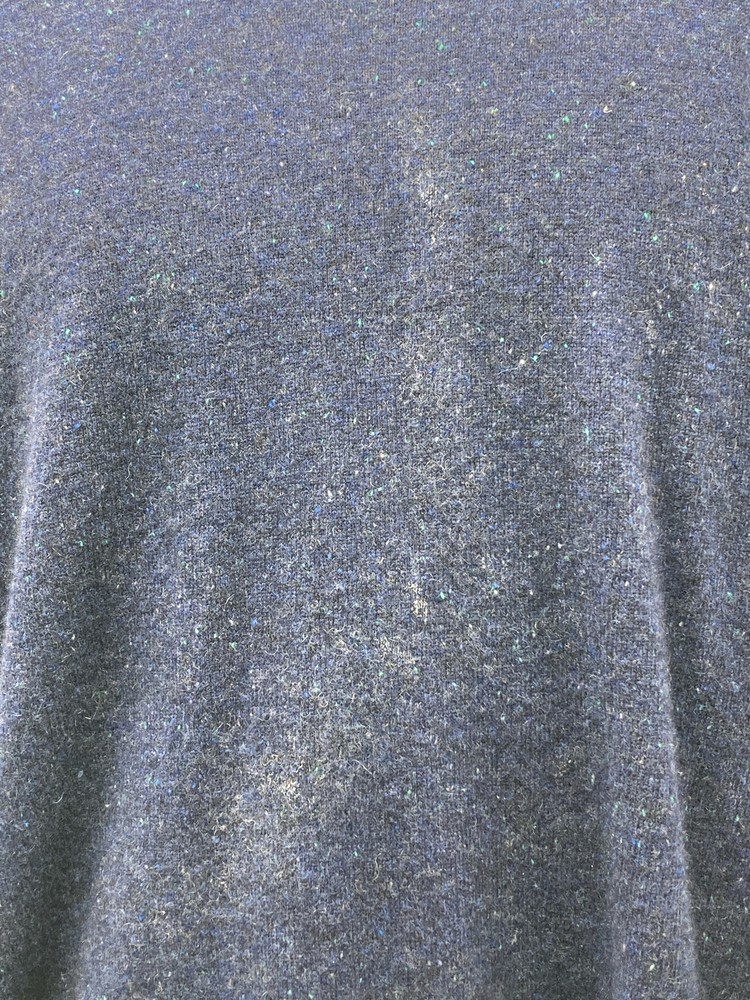 Qi Blue Cashmere Sweater, XXL