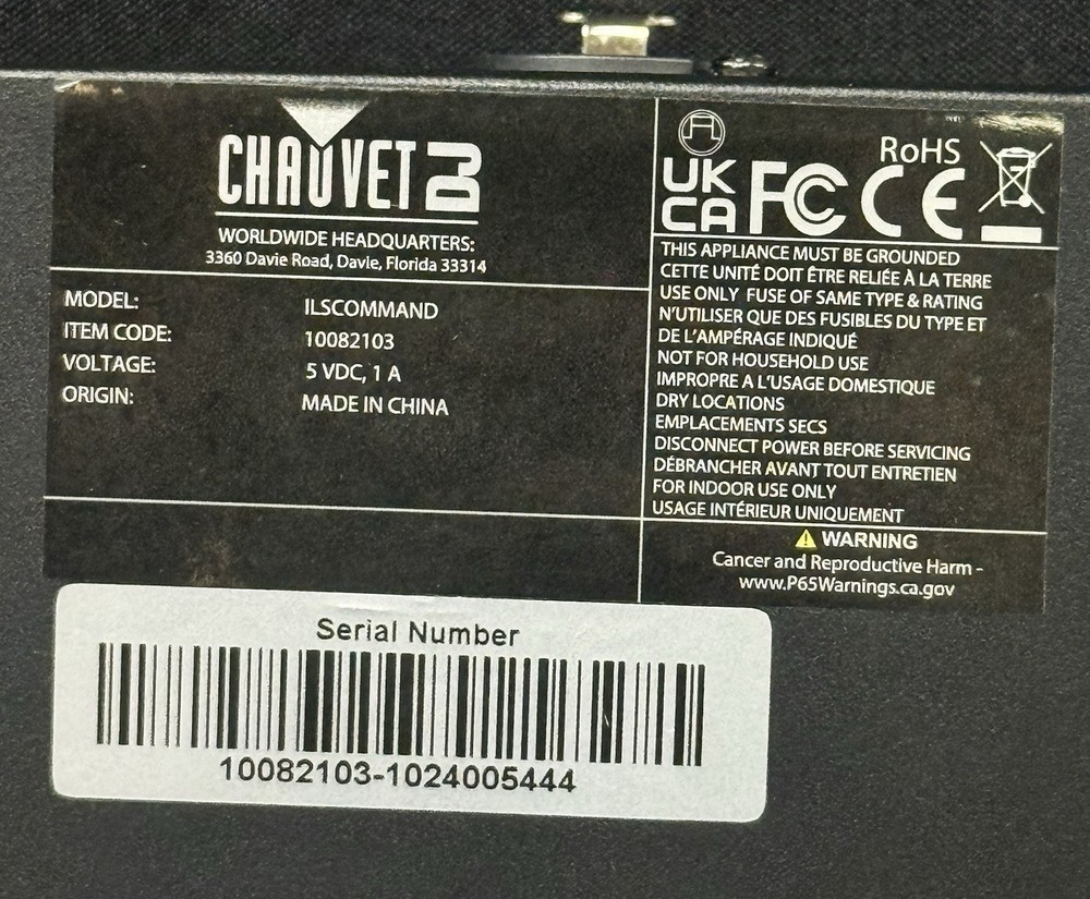 CHAUVET DJ ILS Command Wireless Lighting Controller ILS Light Fixtures