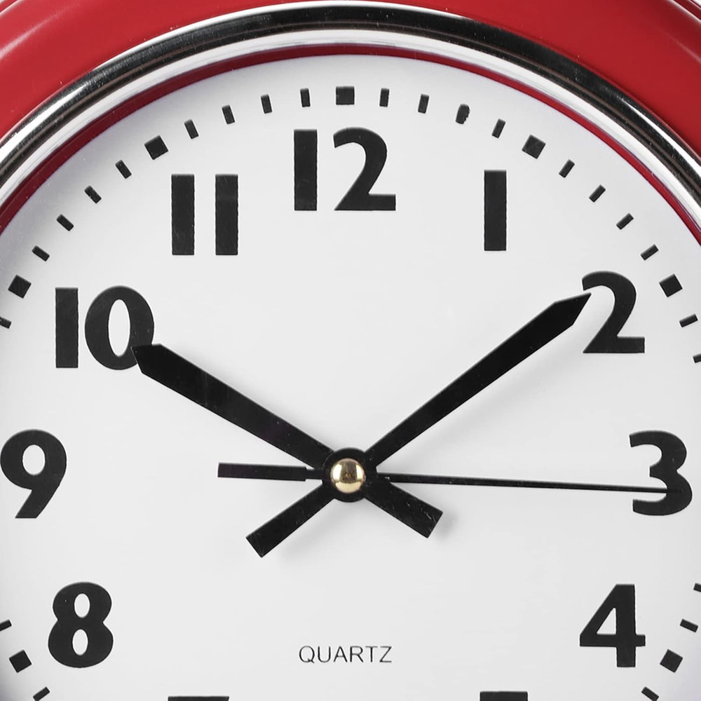 Retro Wall Clock, Vintage Kitchen Clocks, Hanging Clock Home Kitchen Timer Room