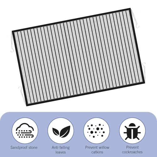 2 PCS Car Grille Net, Reusable Engine Air Intake Protective Net, Foldable