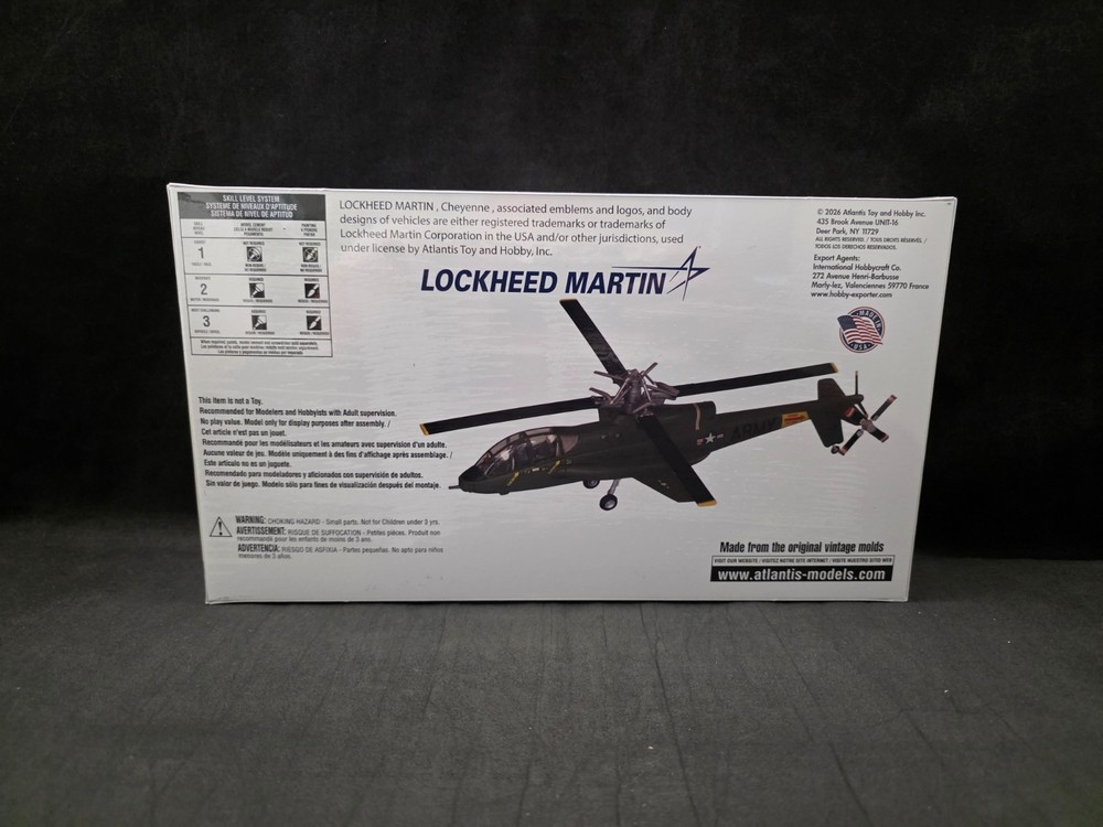 Atlantis Lockheed AH-56A Cheyenne Helicopter 1:72 Scale Plastic Model Kit A506
