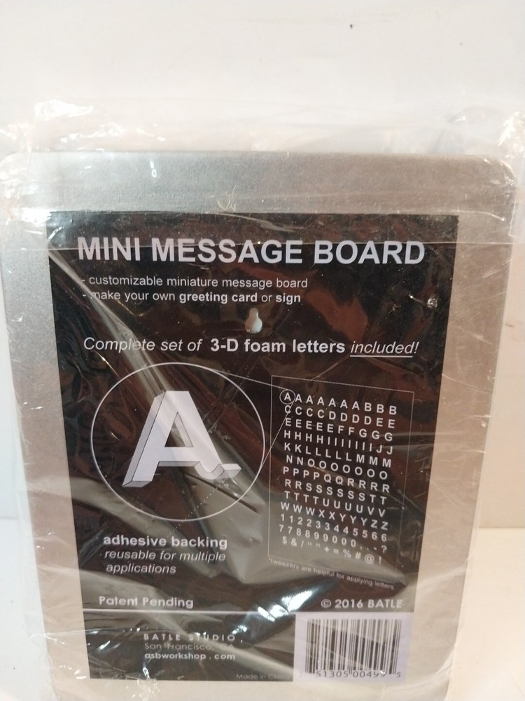 Mini message board FOAM stick on letters