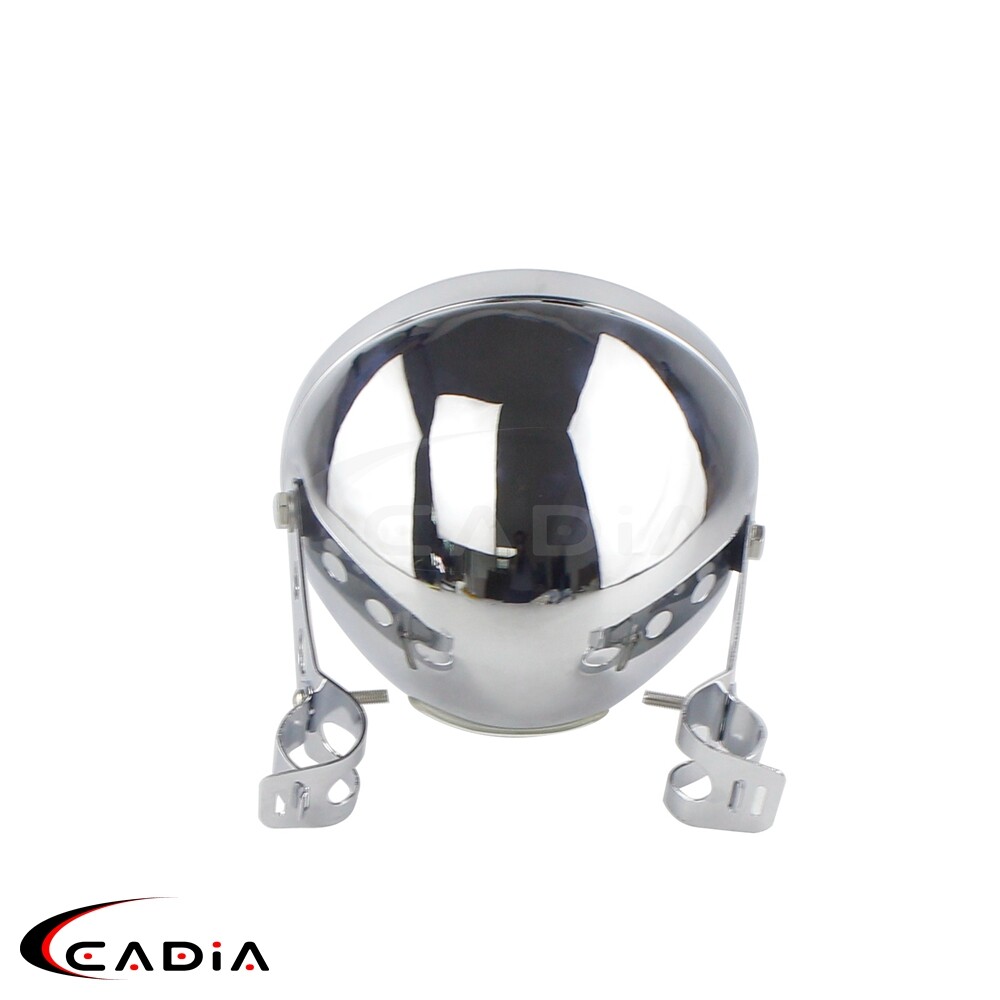 7'' Headlight Chrome Housing Round Bucket Bracket Mount For Harley Dyna Softail