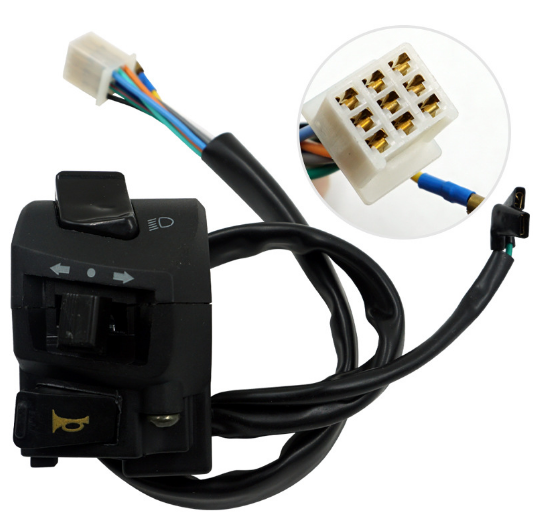 1Pair Motorcycle 22mm Handlebar Switch Horn Turn Signal Headlight Start Switch